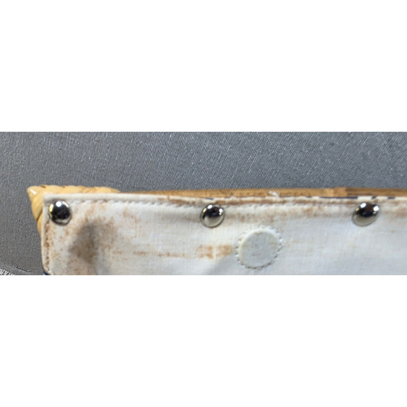 Donna Dixon Clutch Bamboo Purse Boho Magnetic Closure Blue White Moroccan‎ Tile - Picture 5 of 7